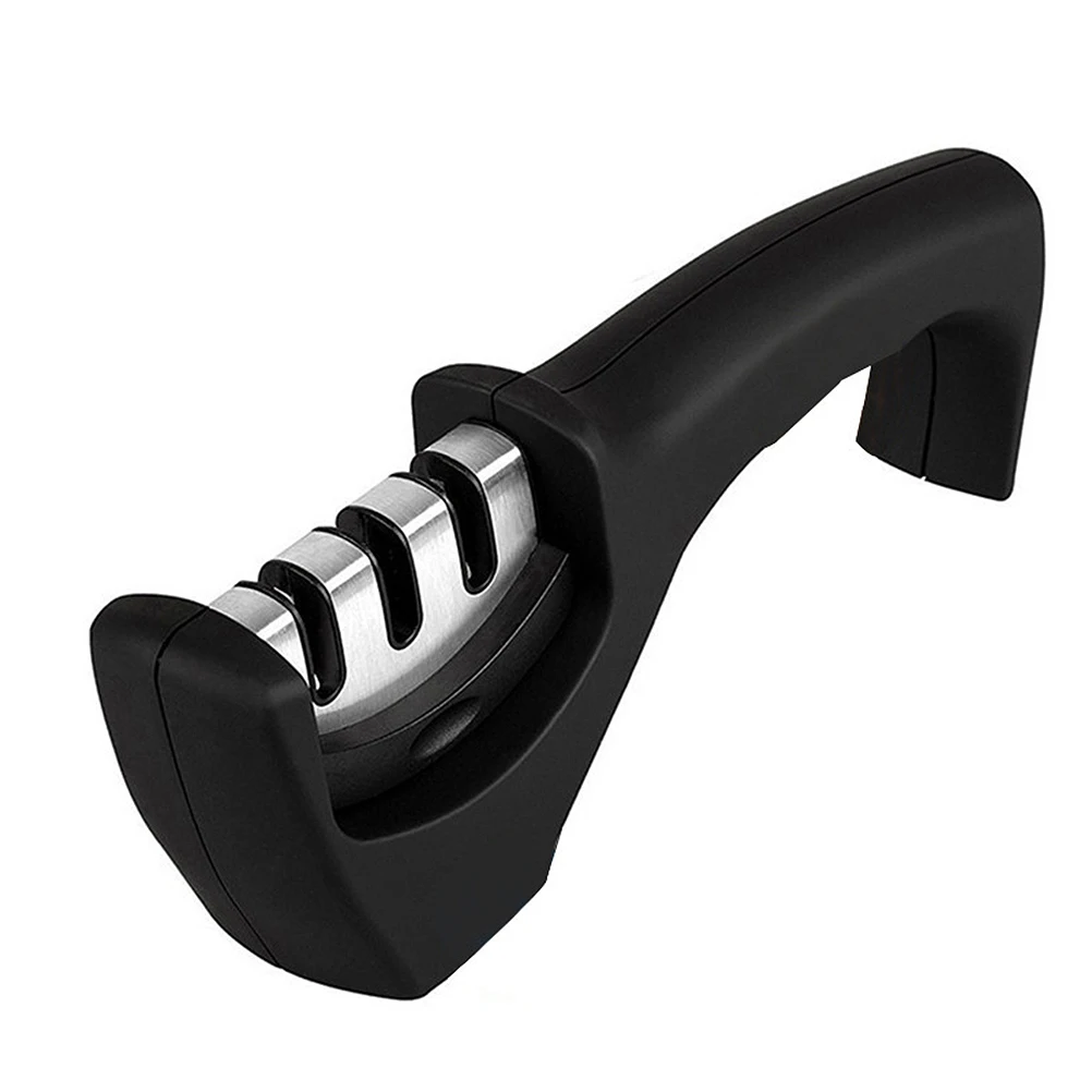 

Knife Sharpener 3-stage Sharpening Tool Multi Whetstone Portable Grinder Premium Material Manual Hand Tools Kitchen
