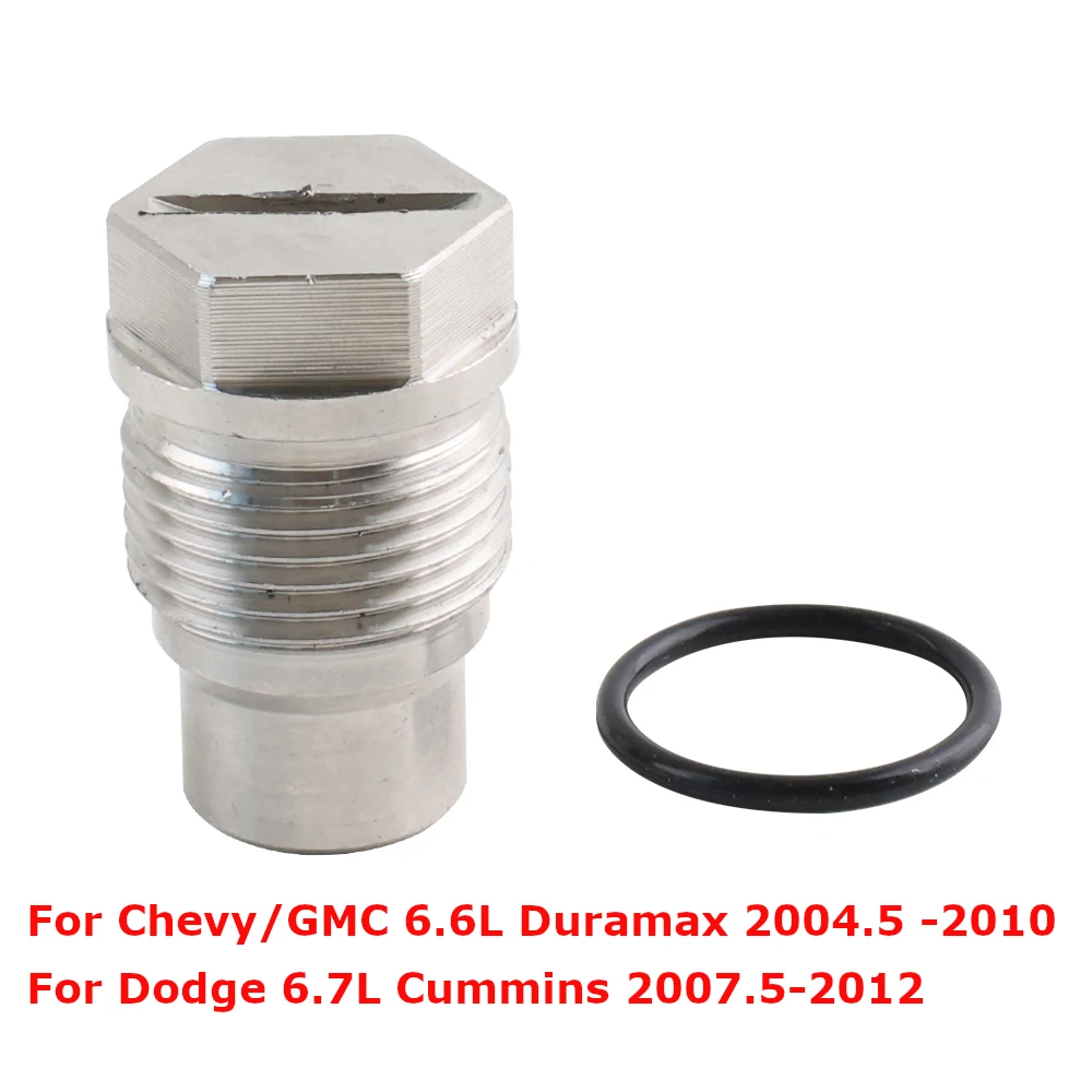 

Engine Parts Fuel Rail Plug Race Valve Silver For Chevy/GMC 6.6L Duramax 2004.5 -2010 For Dodge 6.7L Cummins 2007.5-2012