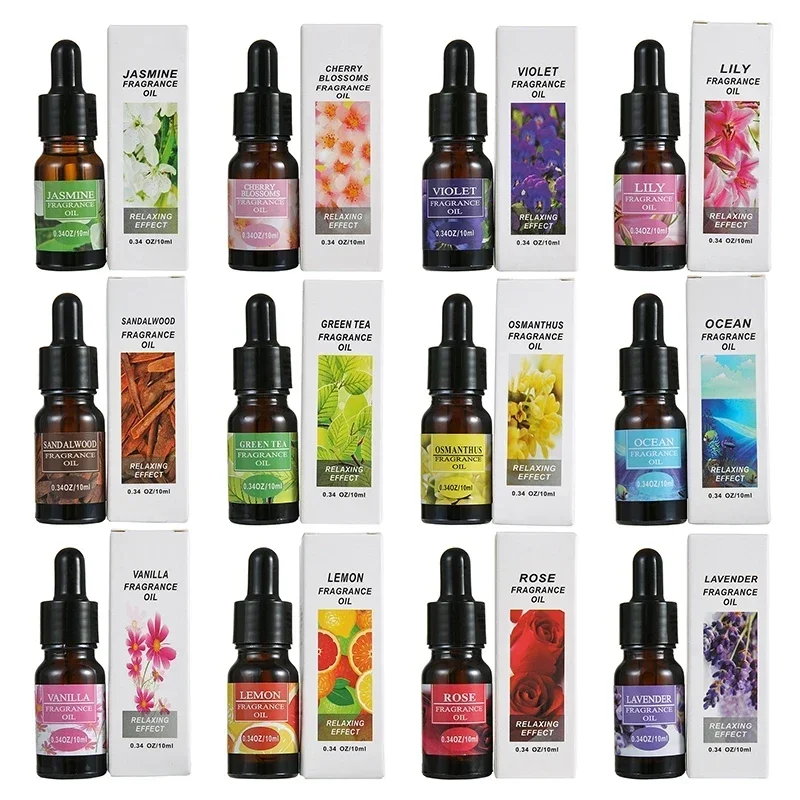 10ml Car Perfume Refill Liquid Flavor Essential Oil with Dropper Car Air Freshener Refill For Air Humidifier Home Auto Fragrance