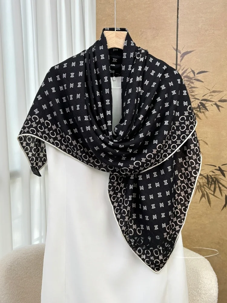 Echarpe-chale-classique-en-soie-et-laine-a-motifs-floraux-pour-femme-chaleur-automne-hiver-Echarpe-en-laine-australienne-102cm-imprime-numerique-tendance