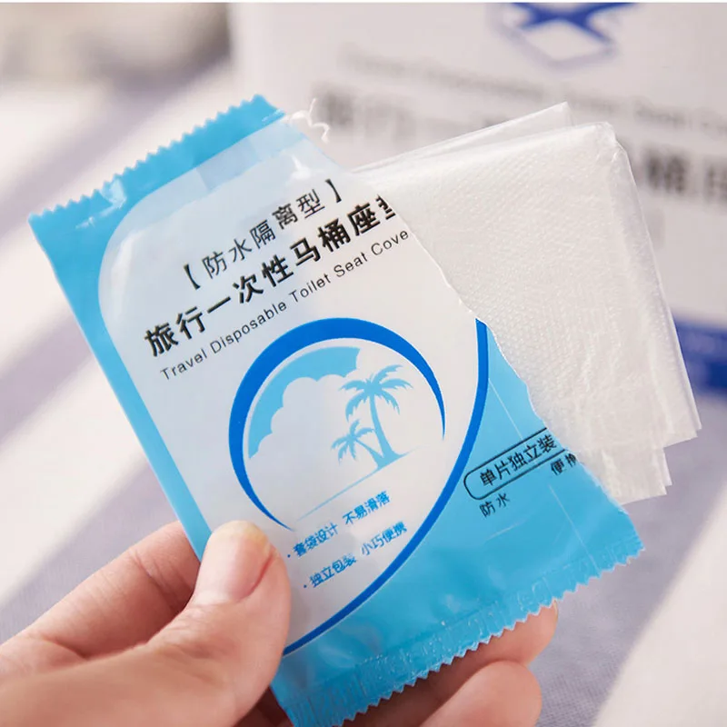 Disposable PE Toilet Seat Cover Mat Portable Safety Toilet Seat Pad for Travel Camping Hotel Toilet Paper Pad Bathroom Accessory