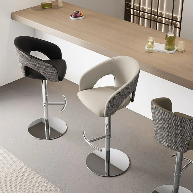Nordic Comfortable Bar Stools Modern Rattan Wood Restaurant Minimalist Bar Chairs Relaxing Accent Banqueta Unique Furniture