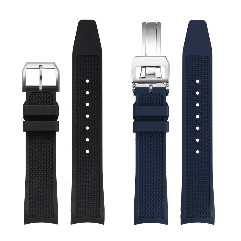 Steel head fluororubber watch strap For IWC watch IW371620 IW371611 IW371615 Panda Portugal Timing series 20mm rubber watchband