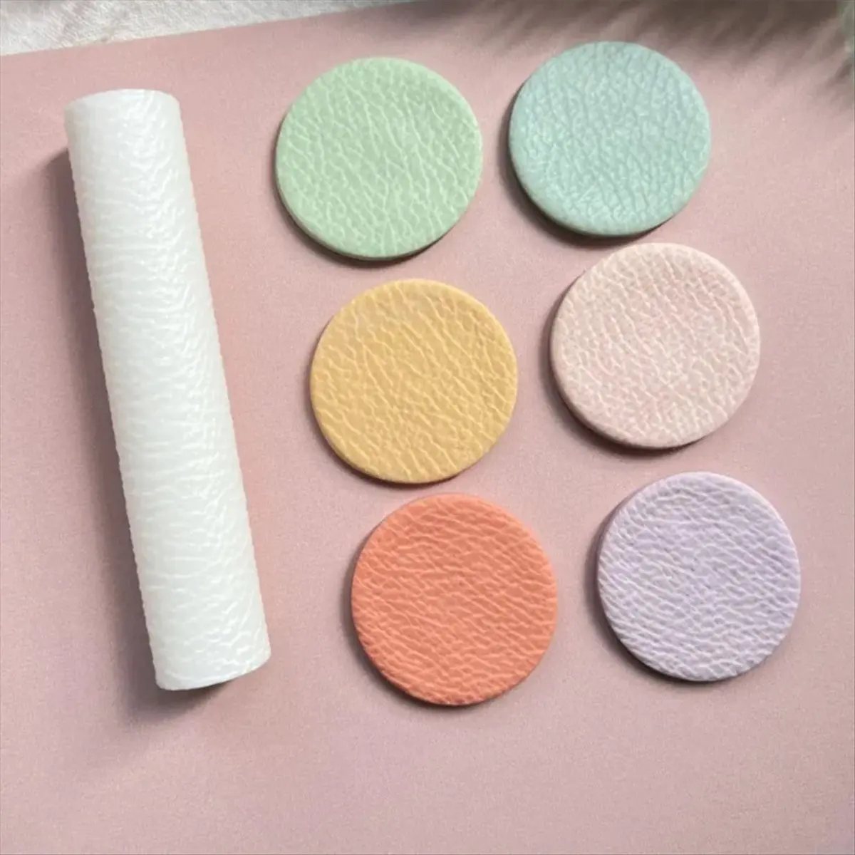 Reliable- Pottery Tools Leather Texture Roller Cowhide Texture Clay Roller Diy Earrings Jewelry Texture Printing Clay Tools
