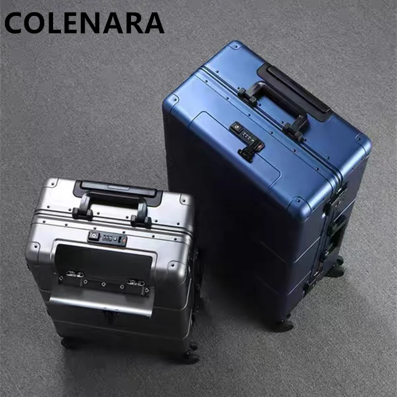 

COLENARA 20 "24" 28 Inch All Aluminum Magnesium Alloy Trolley Case Carry-on Suitcase Business Rolling Suitcase Boarding Box
