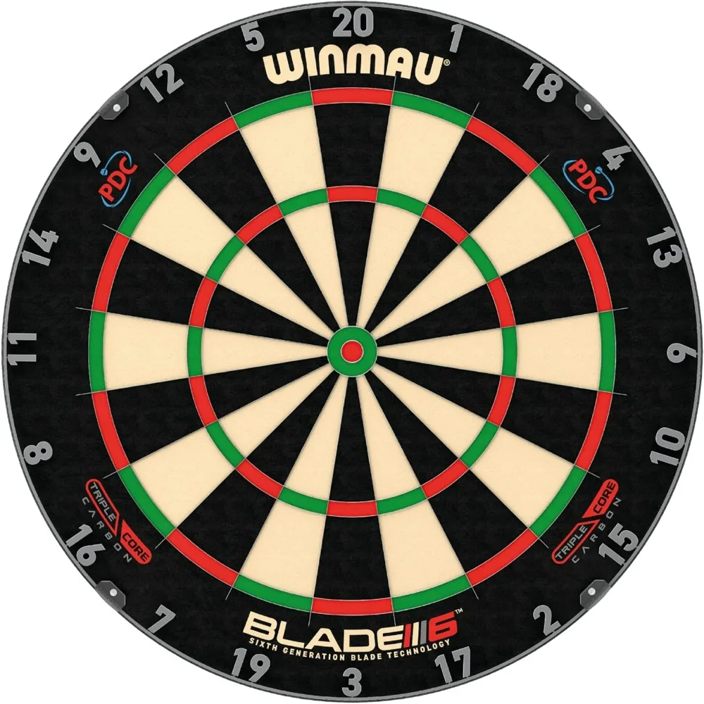 

Blade 6 Professional Bristle Dartboard with Official Tournament Specifications – endorsed by The PDC