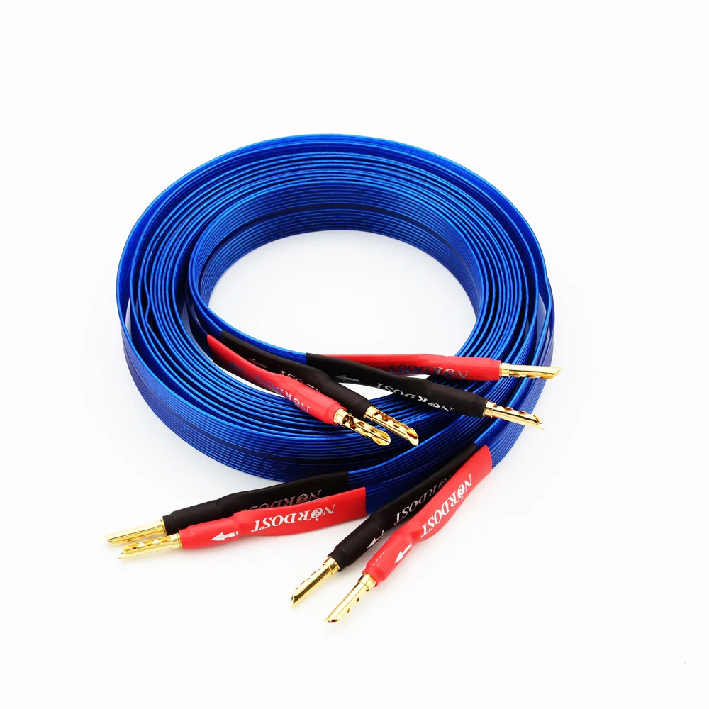 Nordost Blue Heaven speaker cable Silver-plated OFC loudspeaker wire Flat hifi audio cable audiophile cable for Amplifier DVD CD