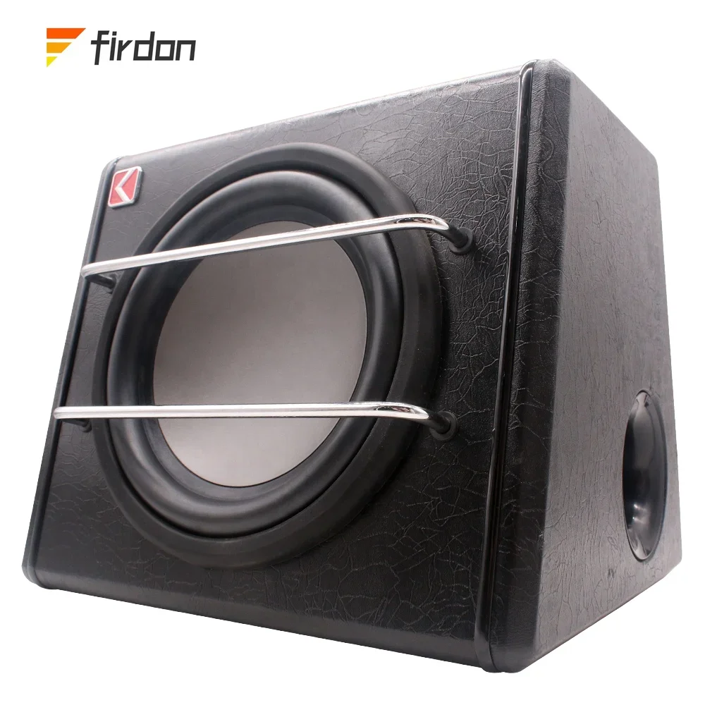 Factory hot selling car audio subwoofer 12V black 8 inch trapezoidal car active subwoofer