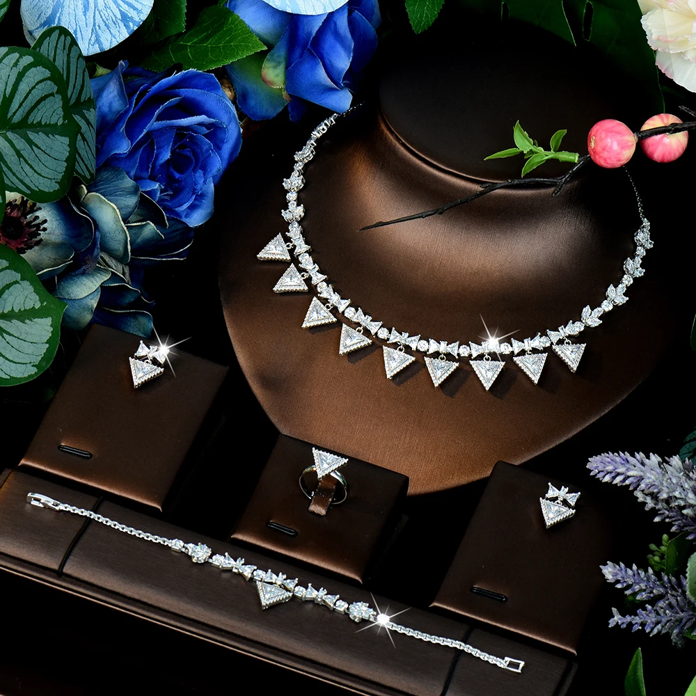 HIBRIDE New Fashion European and American Style Fine Jewelry Necklace and Earring Bracelet Wedding Bridal Event Gift S-1262