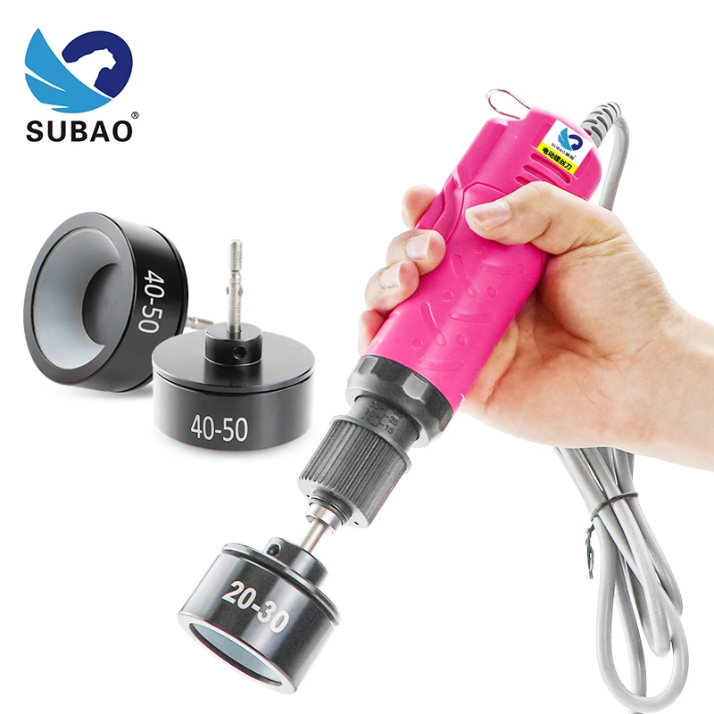 SUBAO 802(6MM) Round Handle Electric Capping Machine Handheld Semi-Automatic Capping Machine with Various Capping Heads