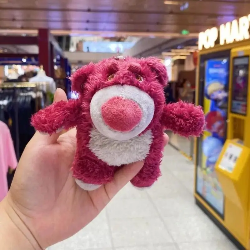 Disney Toy Story Lotso Pluche Zilveren sleutelhanger Nieuw schattig en creatief knuffels Rugzak rits hanger decoratie Cadeau groothandel