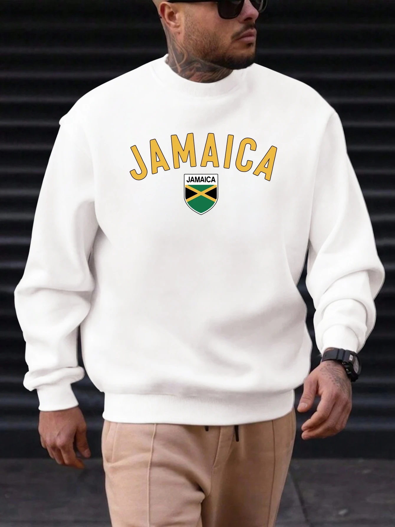 

2025 New Men's Cotton Sweatshirt JAMAICA Pattern Printing Round Neck Fashion Casual High Quality Daily Top Clothing
