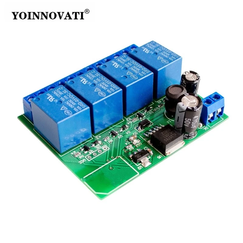 ZLRC04 4-Channel Relay Module - Wireless BLE BT 4.0 Switch for IOS/Android, Smart Home & IoT Remote Control