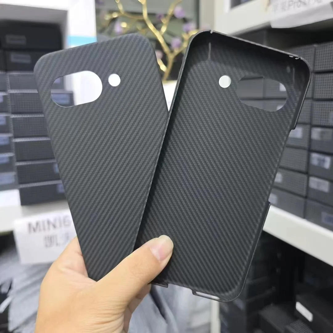 CHENYIQING Kohlefaser-Hülle für Google Pixel 9A Hüllen, Handyhülle für Google Pixel 9a, stoßfeste, ultradünne Aramidfaser-Abdeckung 5