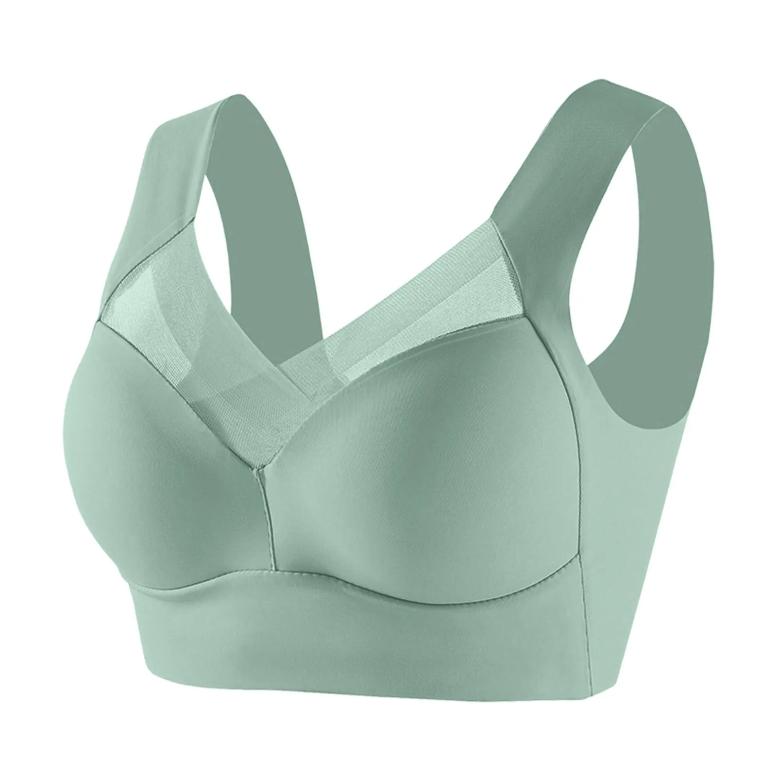 Reggiseno intimo sexy in pizzo senza cuciture per donna Palestra Fitness Esercizio Bralette di grandi dimensioni Push Up Cap Brasier senza ferretto
