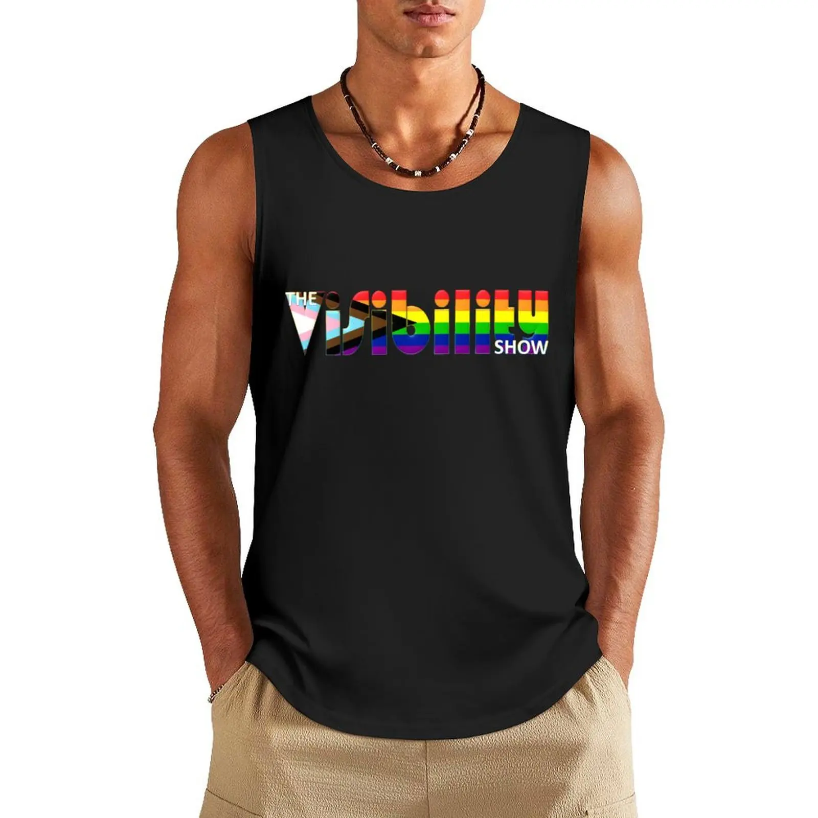 The Visibility Show Logo Tank Top fitness clothing for men t-shirt gym man