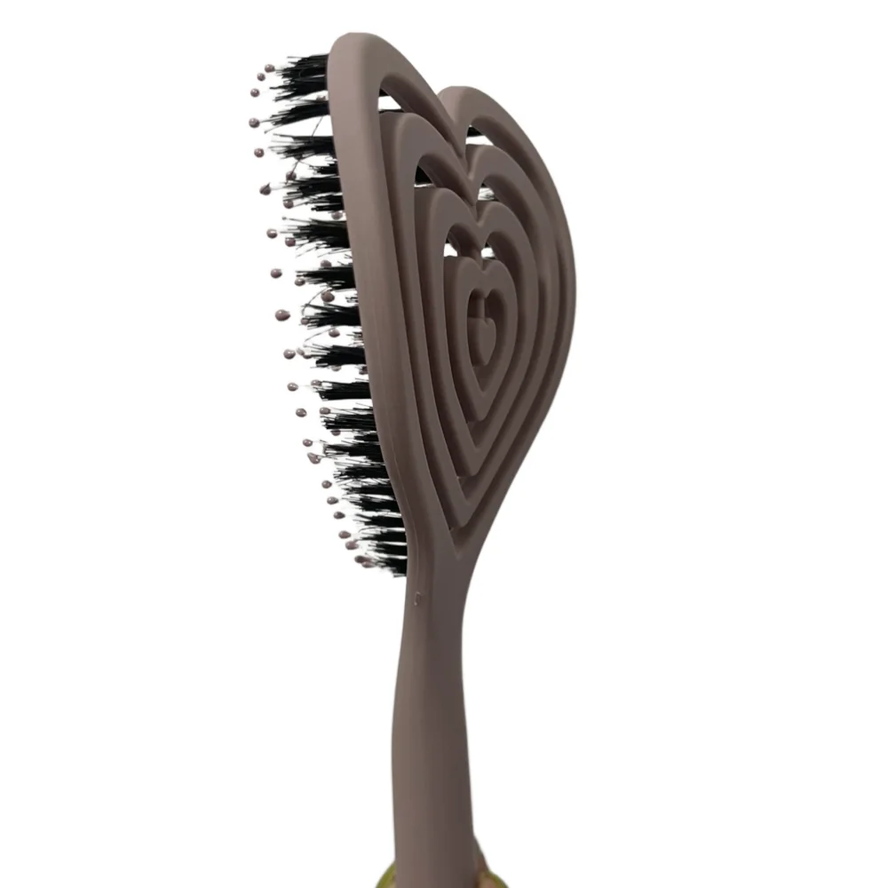 Love Comb Heart Fluffy Styling Bone Comb Pink Girl's Heart Stylish Hand Held Hair Smoothing