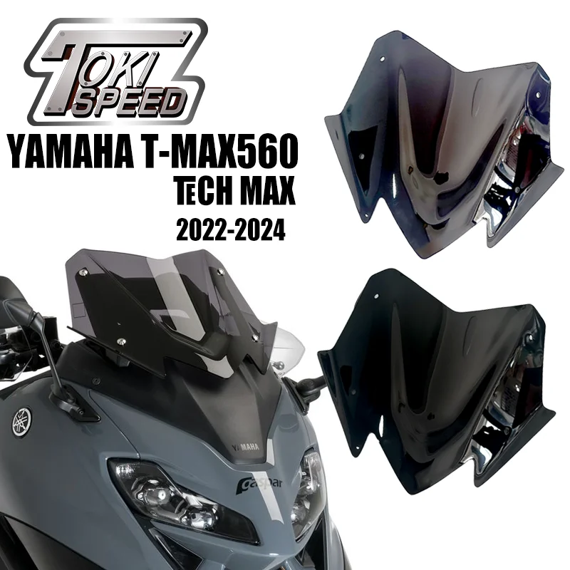 

Fit for YAMAHA TMAX560 T-MAX560 TACH MAX 2022 2023 2024 Motorcycle Windshield Windscreen Aluminum Kit Deflector Fairing Cover