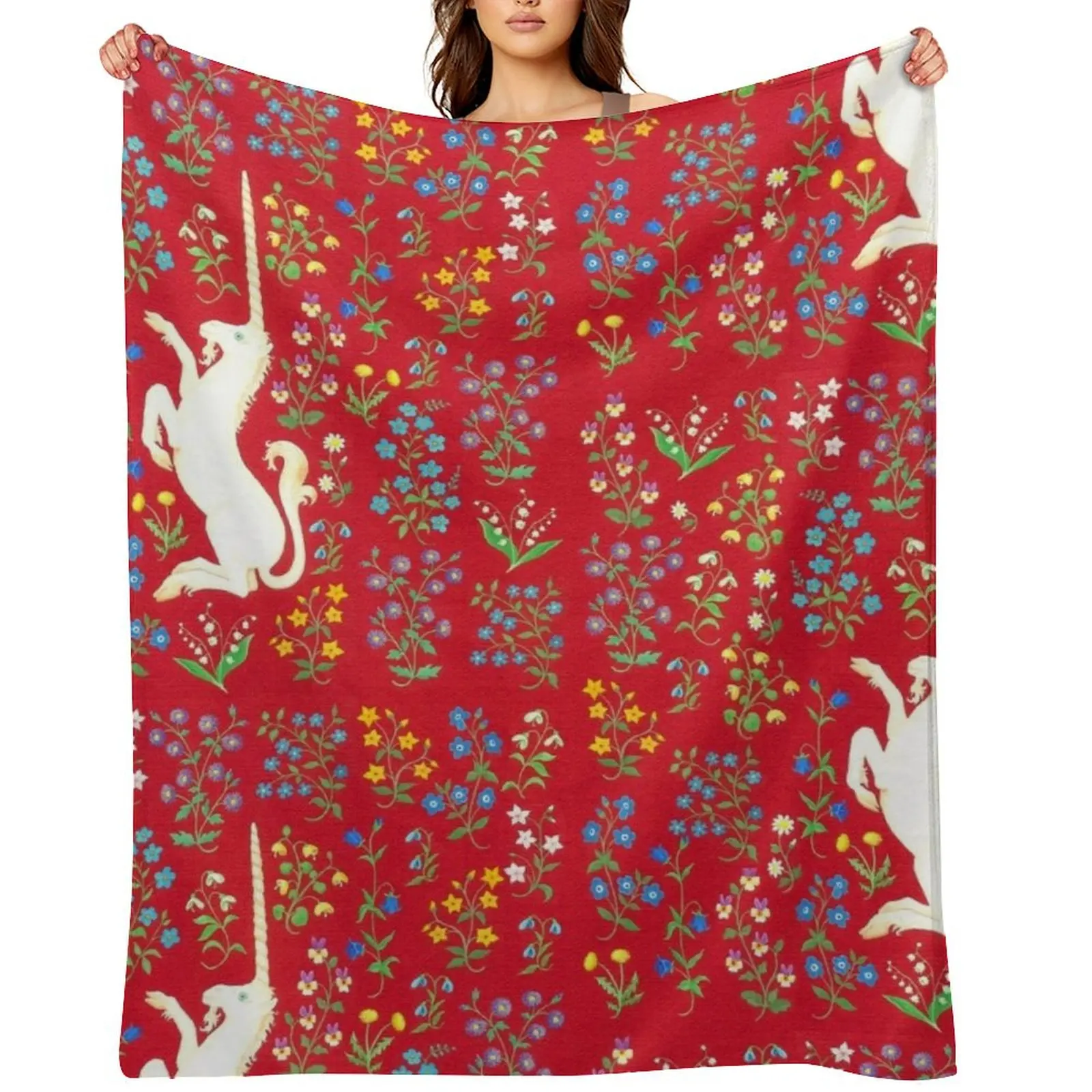 

Unicorn Throw Blanket Comforter Plaid Plaid on the sofa Blankets