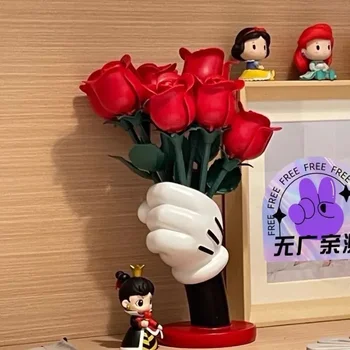 Yeni Kawaii Karikatür Yaratıcı Mickey Vazo Masaüstü Süsler Ev Ins Tarzı Diy Modeli Koleksiyonu Oyuncaklar Doğum Günü Hediyeleri
