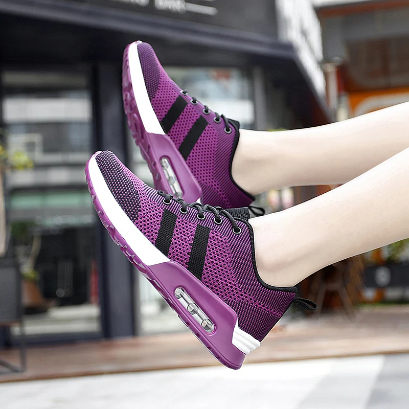 Women's Air Cushion Running Shoes Spring And Summer Low Top Mesh Outdoor Breathable Casual Student Sports Shoes Jogging Shoes