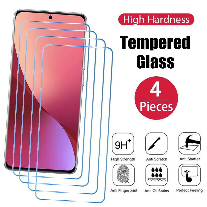 4pcs Tempered Glass for Xiaomi 12T 11T 10T Pro 9T Screen Protector for Xiaomi Mi 11 10 9 8 A2 Lite 5G NE 11i Glass