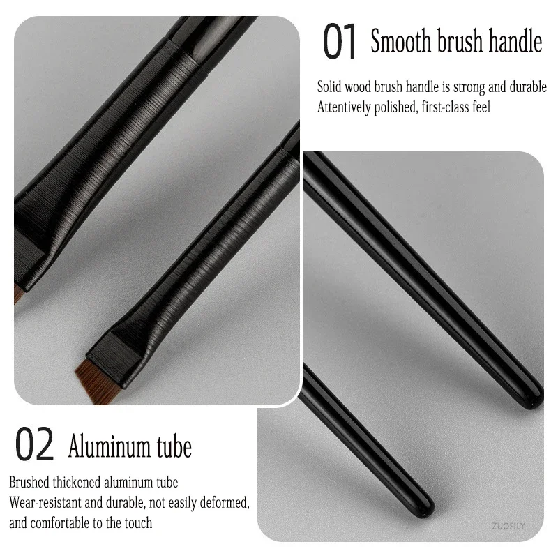 1/3 Pcs Blade Brow Contour Brush Eyebrow Eyeliner Brush Portable Small Angled Eyebrow Liner Brush Women Makeup Cosmetic Tools