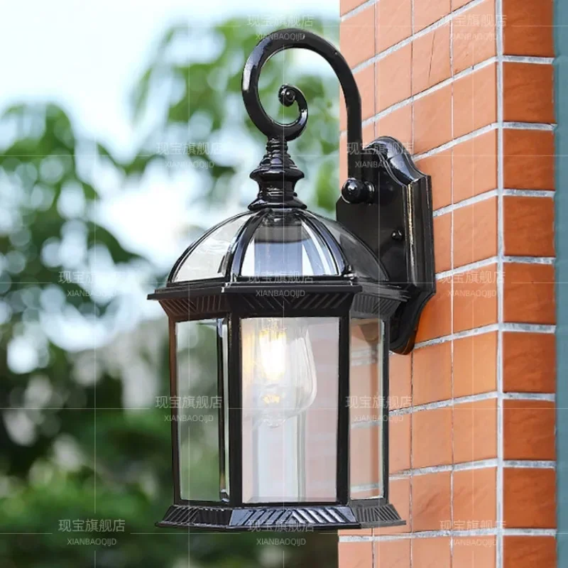 Outdoor lights waterproof and super bright garden villa exterior wall balcony American retro corridor outdoor courtyard wall lam