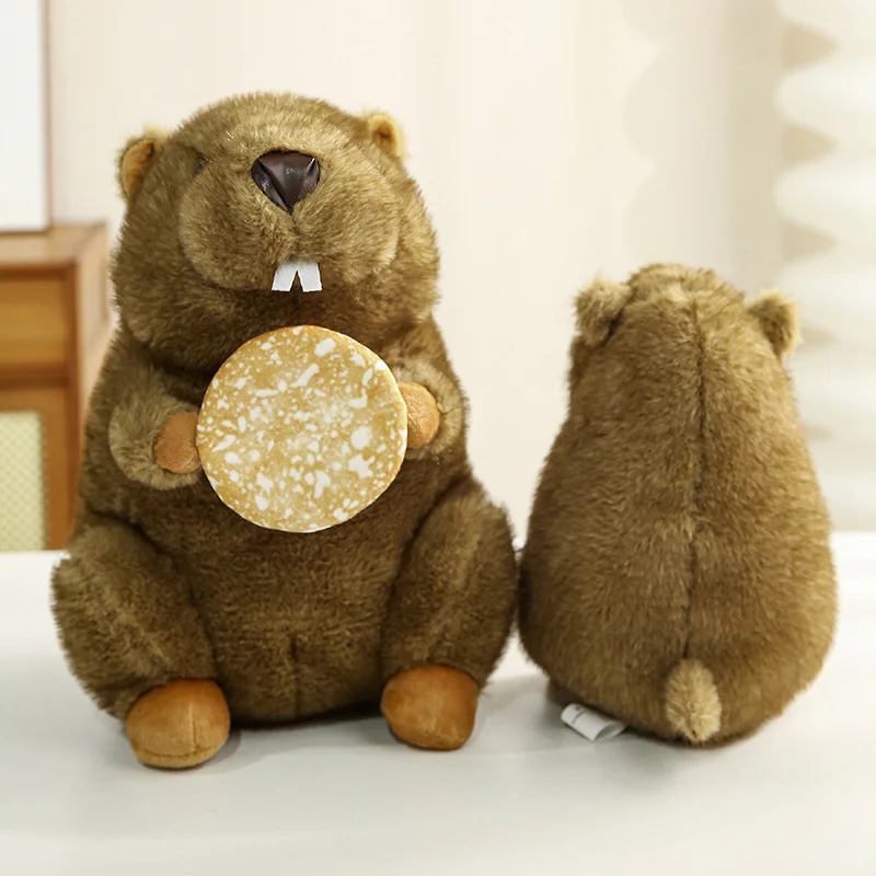 Kawaii – poupée marmotte douce faite à la main, jouet en peluche, dessin animé, mignon, cadeau d'anniversaire pour enfants, cadeau de tous les saints