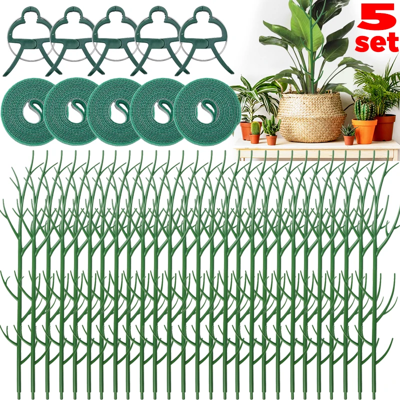 

Опорная рама для растений с ремнями и зажимами, подпорки для растений, садовые опоры для горшечных растений, кронштейн для цветов и вьющихся растений, фиксирующая стойка для роста