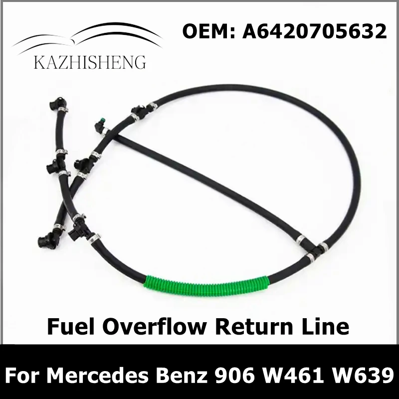 

A6420705632 Fuel Overflow Return Line Injector Hose for Mercedes Benz 906 W461 W639 6420705632