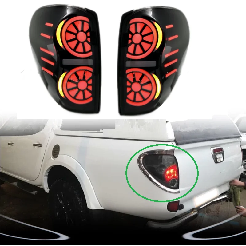 Rear Tail Lamps Fit For Mistubishi Triton L200 2005 2006 2007 2008Led Rear Tail Lights With Turn Signal Brake Light  Accessories