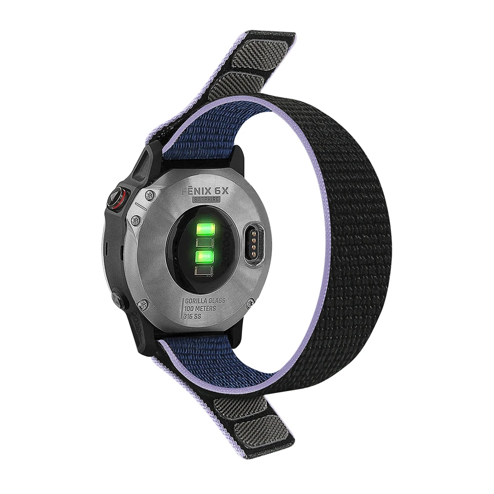 22 mm 26 mm QuickFit Nylon-Schlaufenarmband für Garmin Tactix 7 AMOLED Delta Bravo Band für Garmin Fenix 7X 6 PRO 5 3 geflochtene Uhrenarmbänder