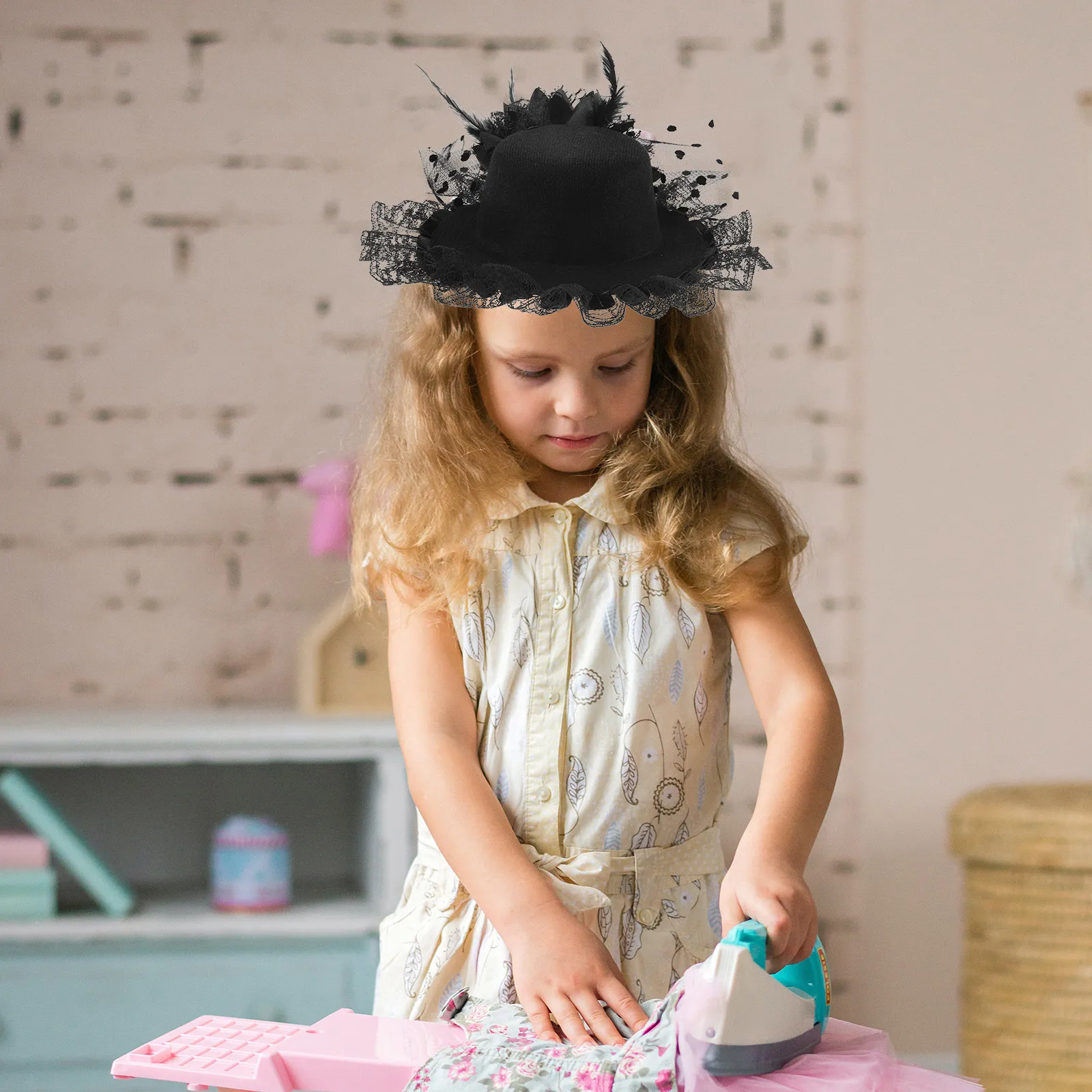 

Small Hats Black Color Performance Headwear Stage Dance Prom Birthday Tea Party Fascinators Women Tiny Hats Mini Hat