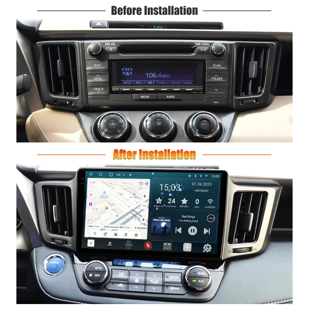 Redpower 75017 HiFi car radio for Toyota RAV4 4th generation xa40 (11.2012-10.2019)DVD Player Bluetooth GPS GLONASS