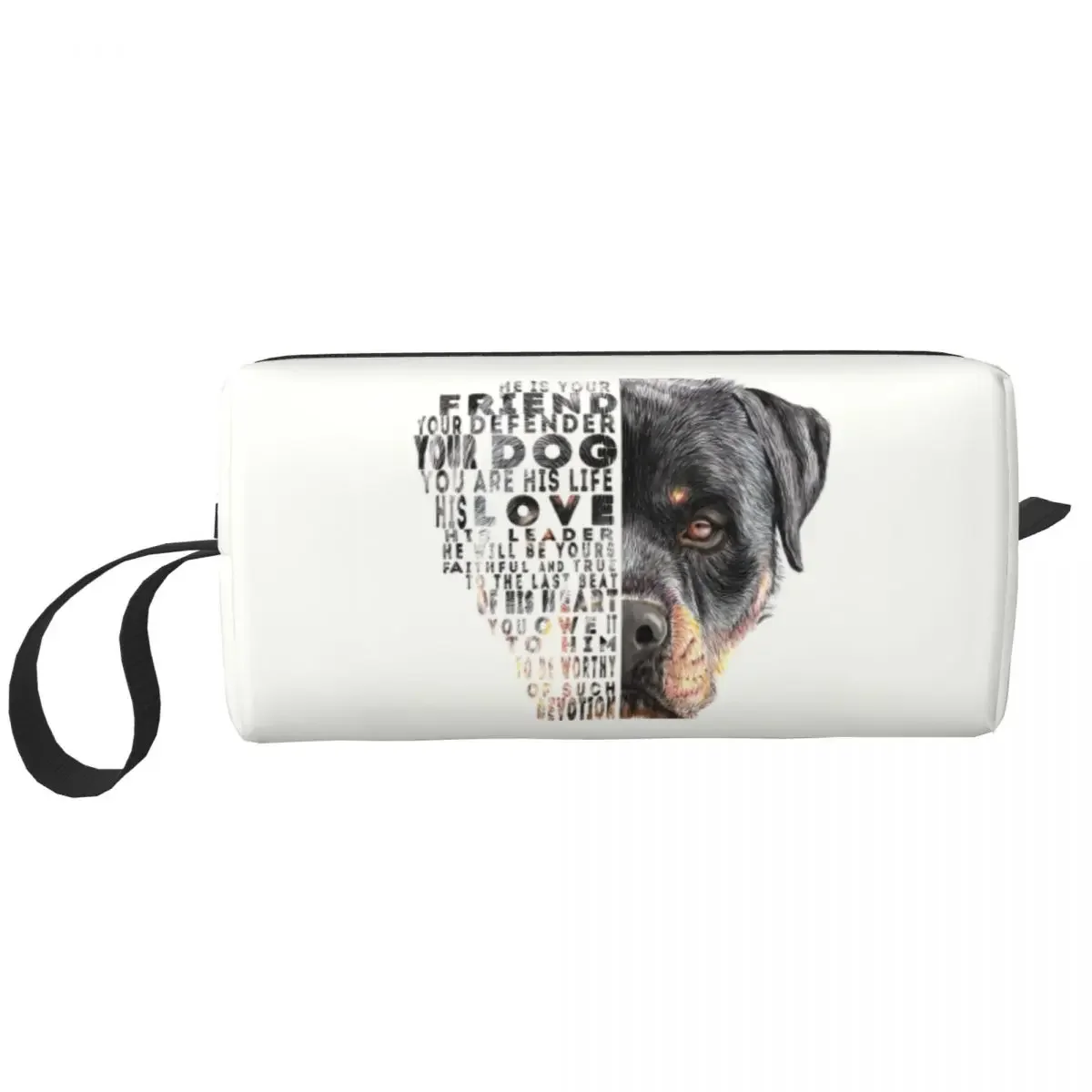 Rottweiler Is Your Friend Your Beloved Dog Toiletry Bag Metzgerhund Makeup Cosmetic Organizer Lady Beauty Storage Dopp Kit Case