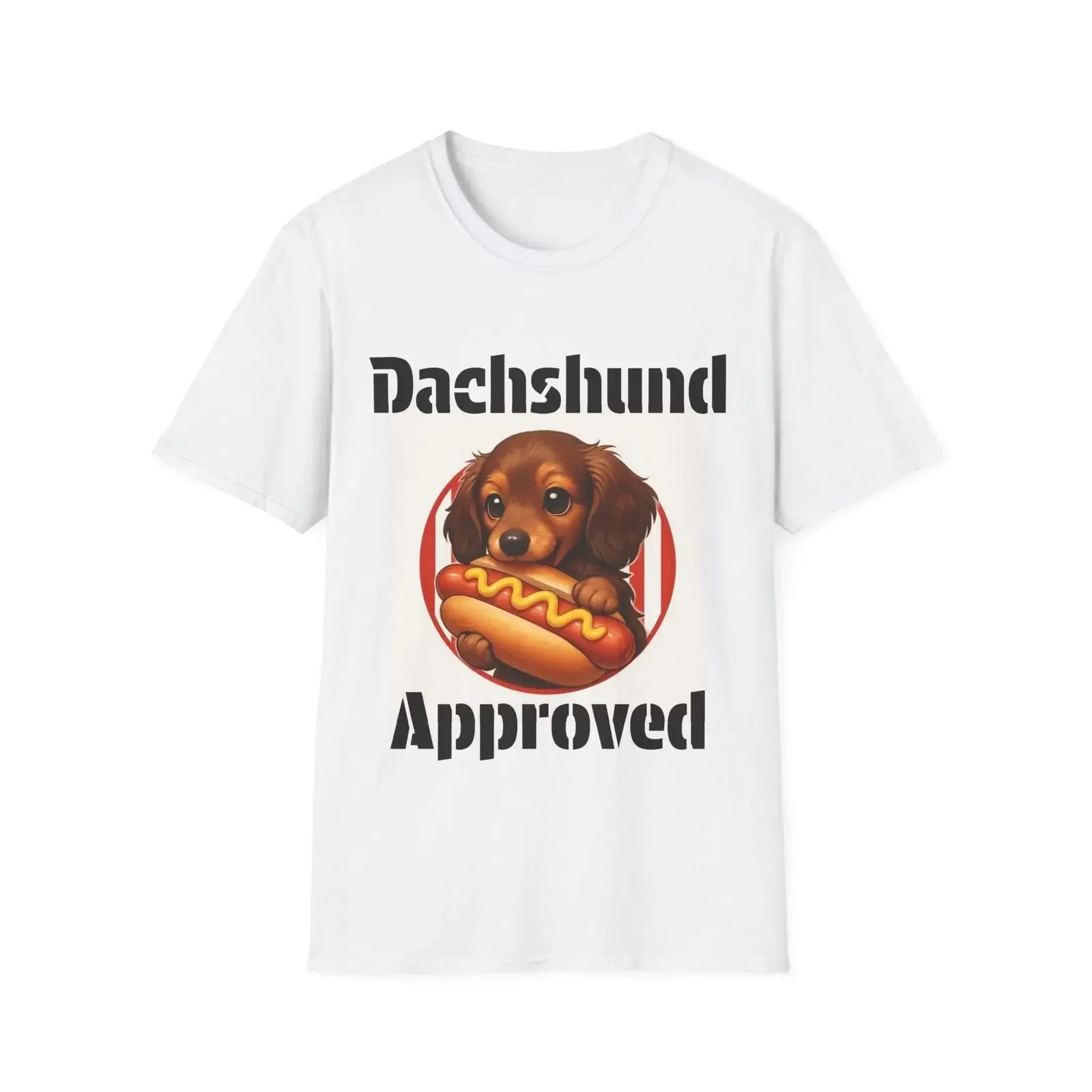 Dachshund Approved T Shirt Dog Lover Cute Pet Animal vintage Washed Stylish Comfortable graphic Versatile Top For Everyday Wear
