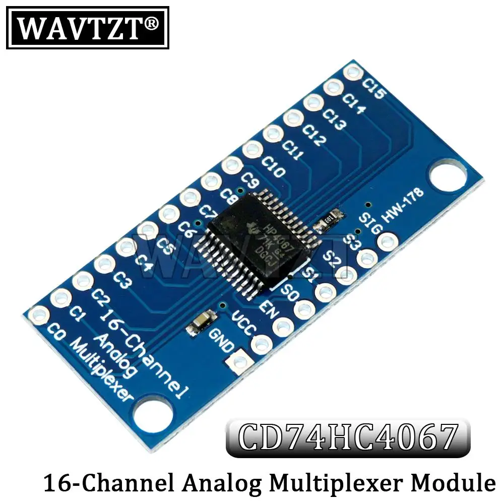 5pcs/lot WAVTZT 74HC4067 CD74HC4067 16-Channel Analog Digital Multiplexer Breakout Board Module For Arduino DIY