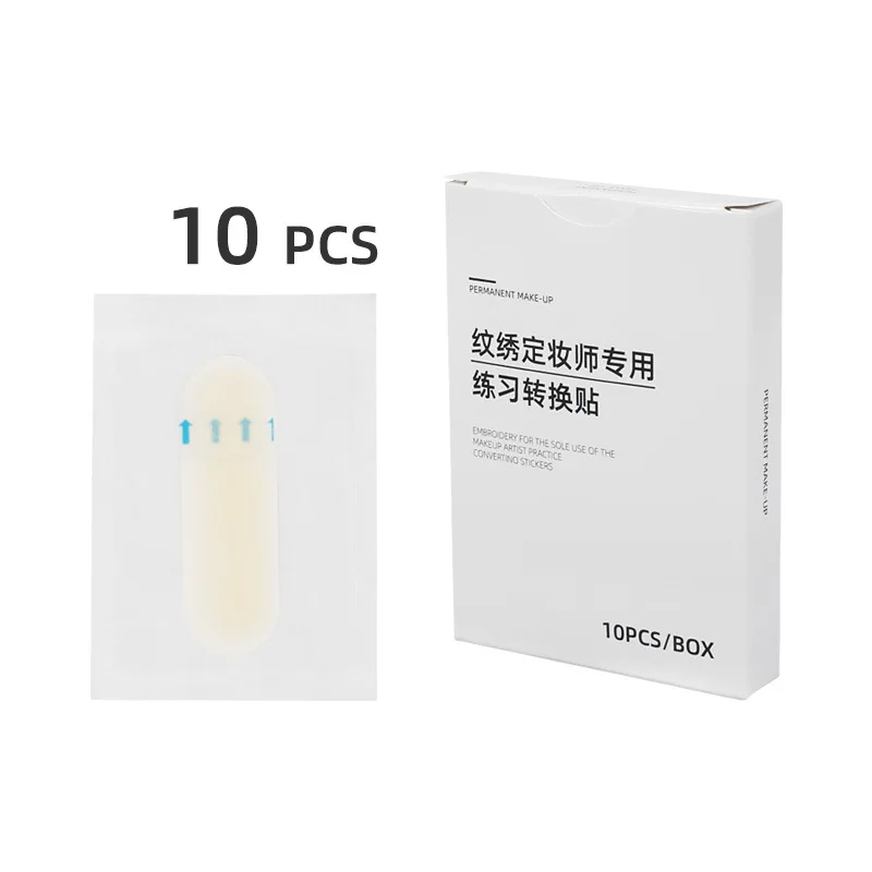 Light Skin Eyebrow Practice Stickers for Permanent Makeup Reusable Brow Embroidery Training Stencils 10PCS Tattoo Design Tools
