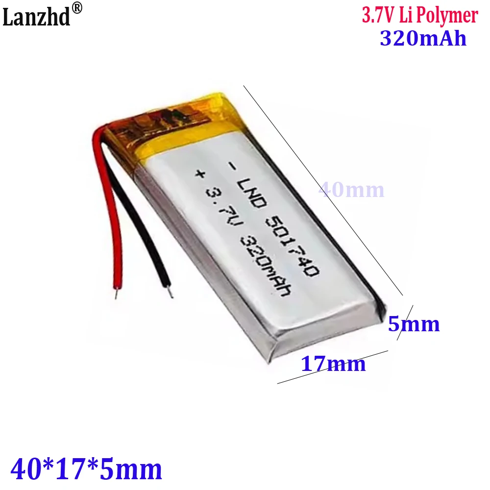 

501740 polymer battery for Bluetooth speakers recorders desk lamps wireless headphones MP3 players universal 501739 battery