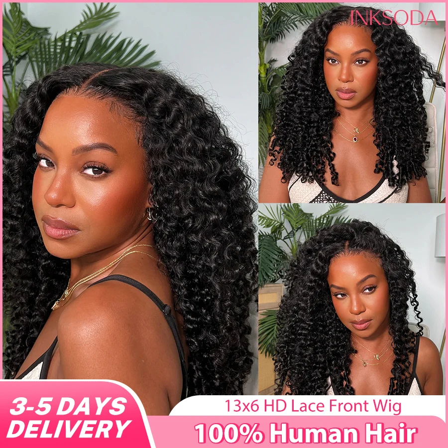 

Бирманский вьющийся парик 13x6 HD, кружевной фронтальный парик 13x4, бесклеевые парики из 100% человеческих волос для женщин, 12А, глубокая волна, предварительно выщипанные