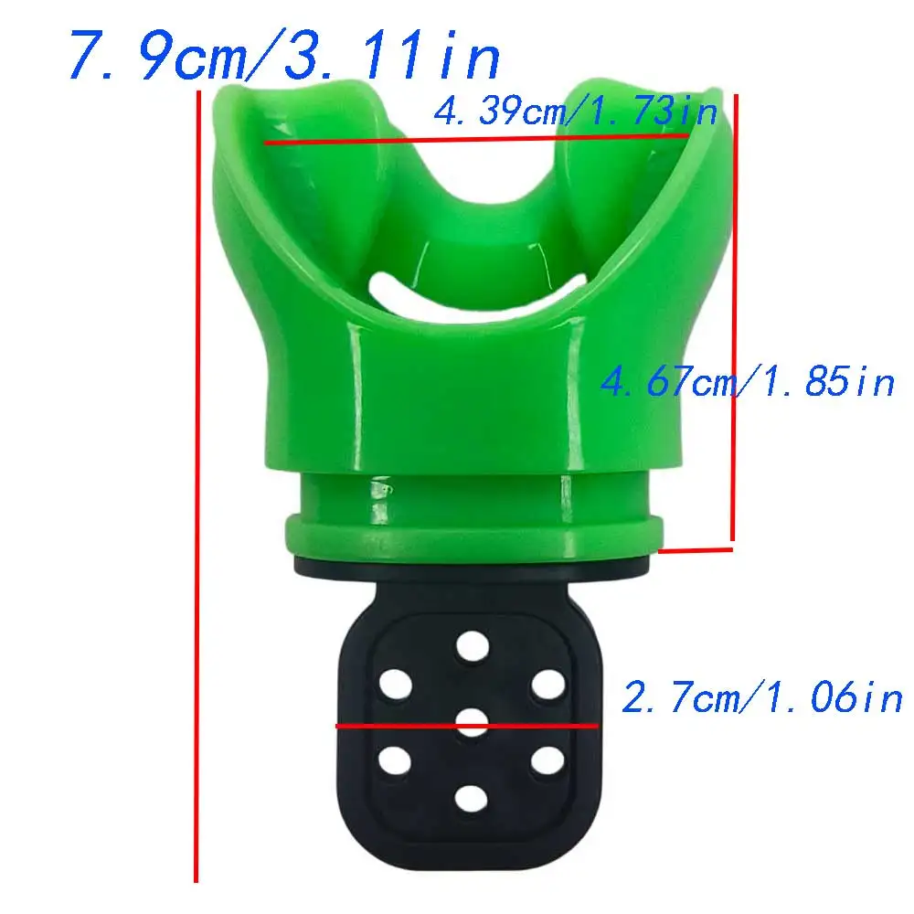 Durable Thermoplastic Silicone Mouthpiece Scuba Diving Octopus Bite Grip for Backup Regulator Ergonomic Second Stage Mouthpiece