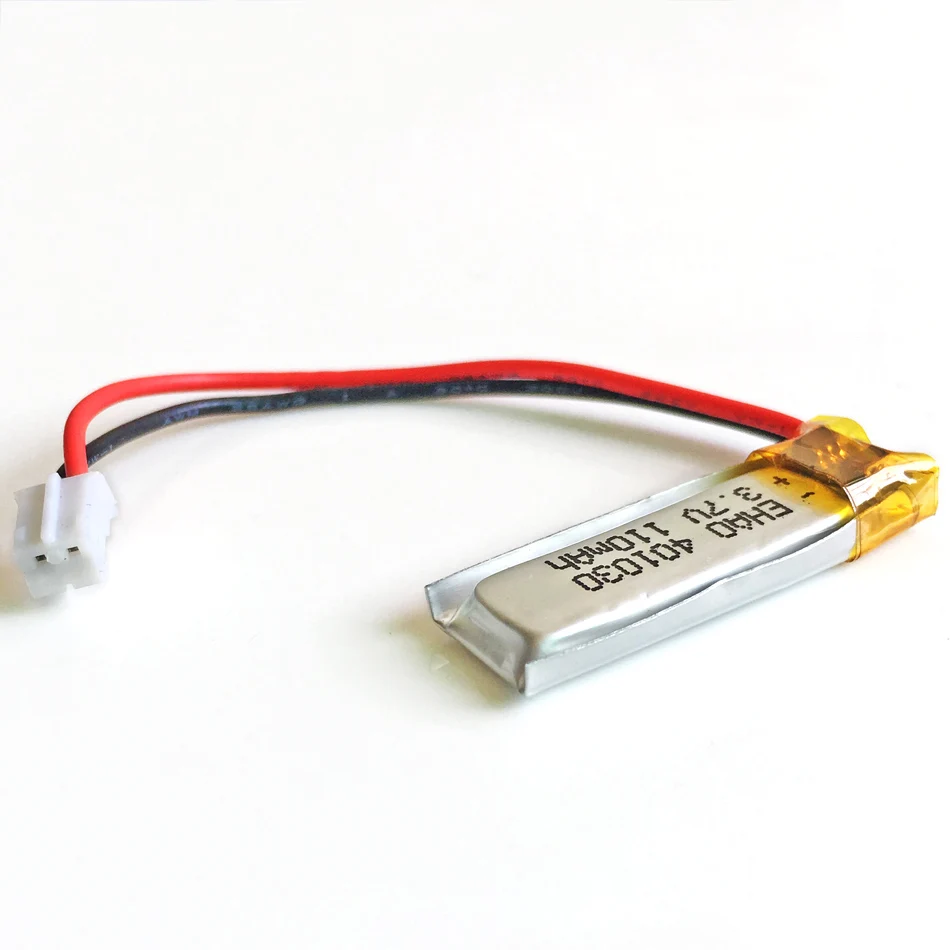 3.7V 110mAh litowo-polimerowa LiPo akumulator JST PH 2.0mm 2pin wtyk 401030 do Mp3 GPS PSP słuchawki z Bluetooth zestaw słuchawkowy