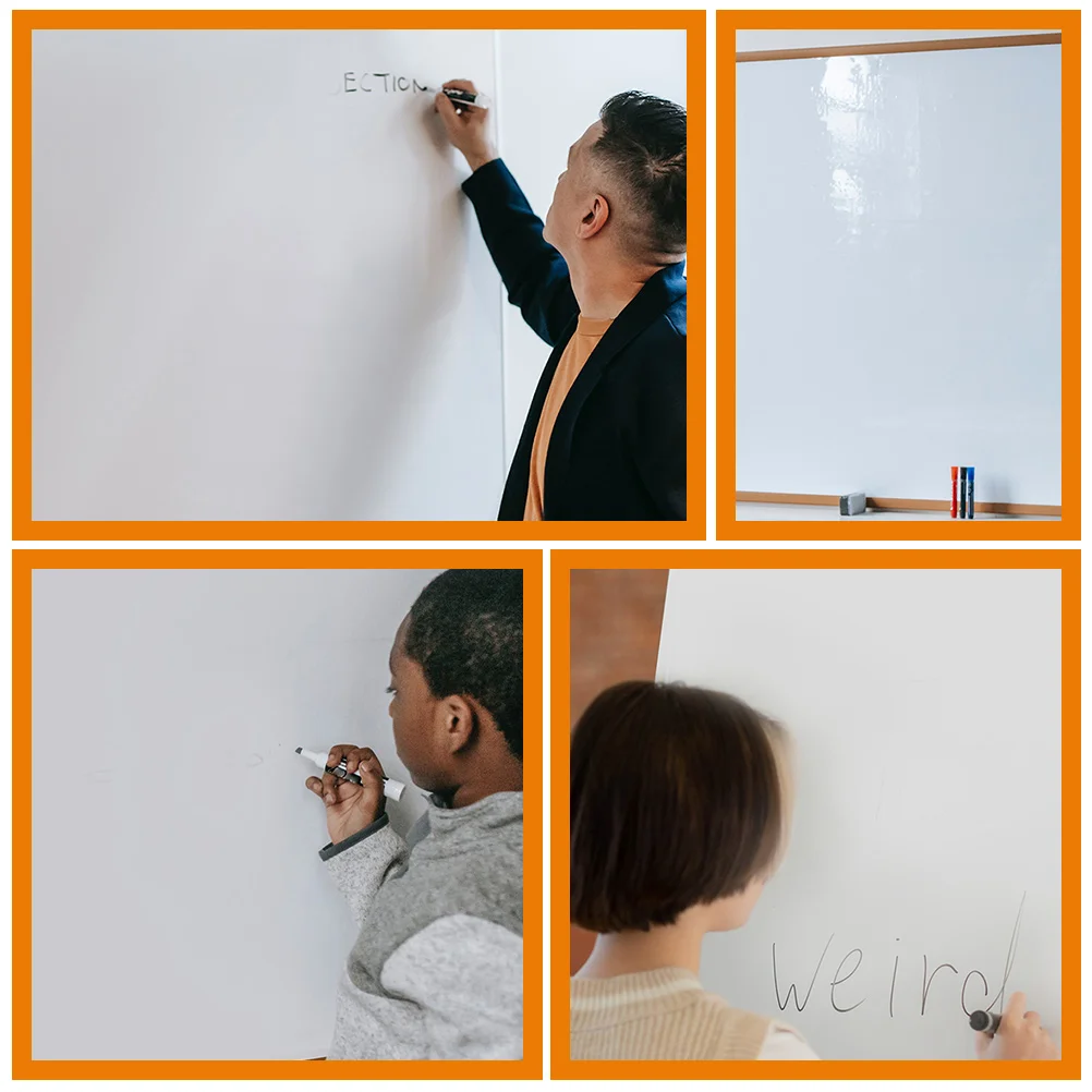 

1 Set Whiteboard Wall Stickers Reusable Dry Erase Sheets Portable Writing Drawing Boards For Office Home Classroom Erasable