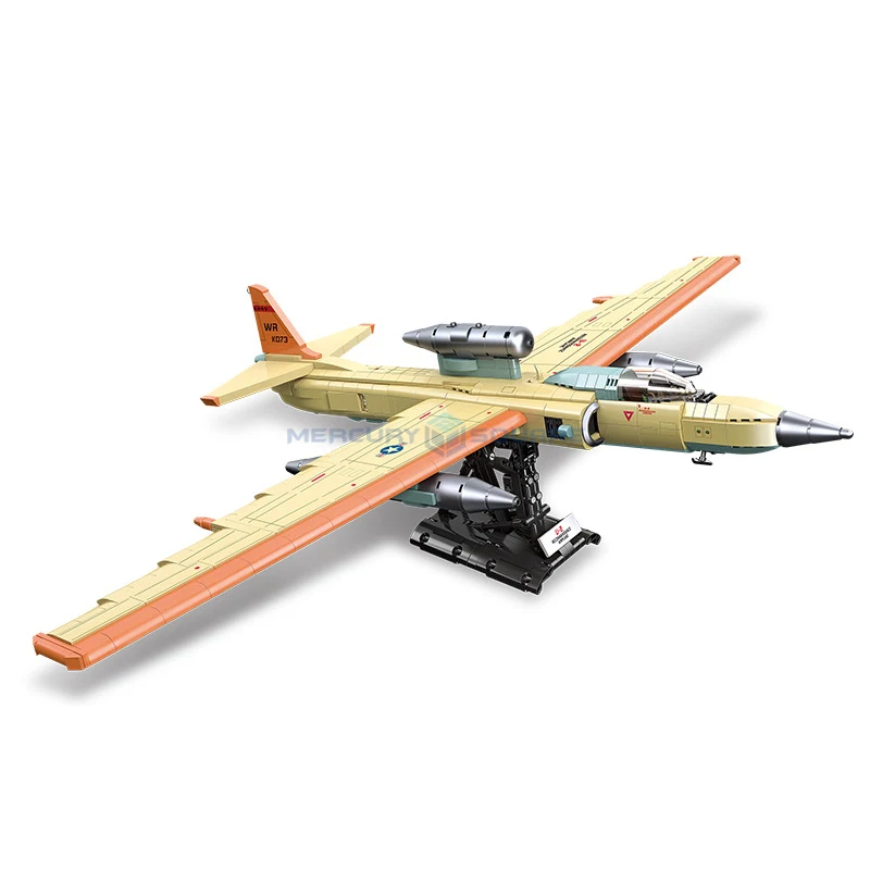 

U2 Reconnaissance Aircraft Modern Military Fighter Plane Transportation Vehicle Model Bricks MOC 58093 Building Blocks Toy Gift