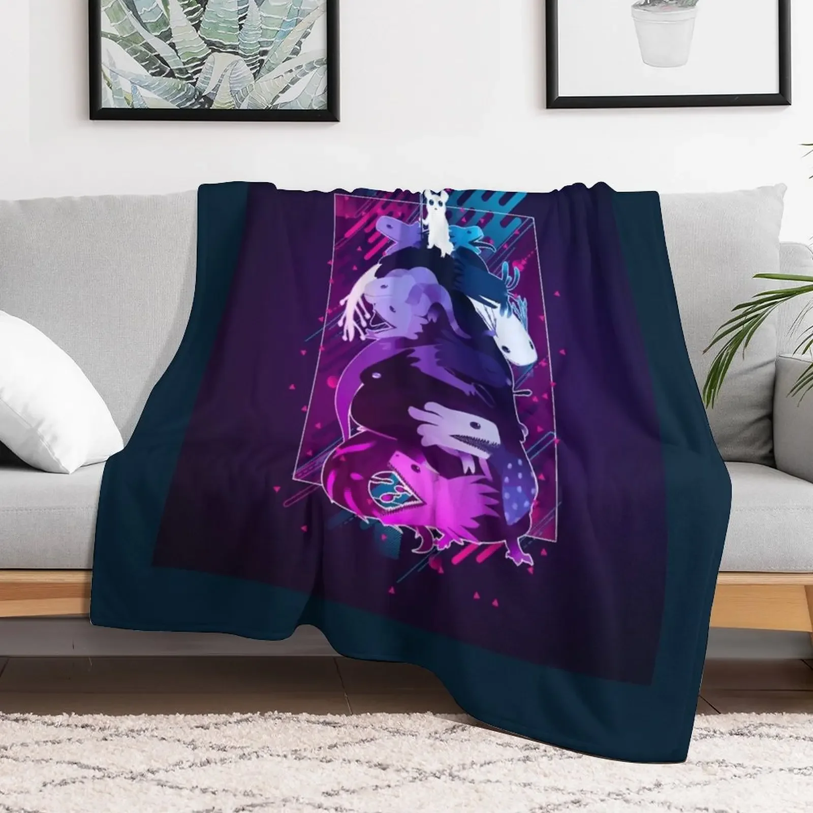 Rain World Modern Graphic Throw Blanket