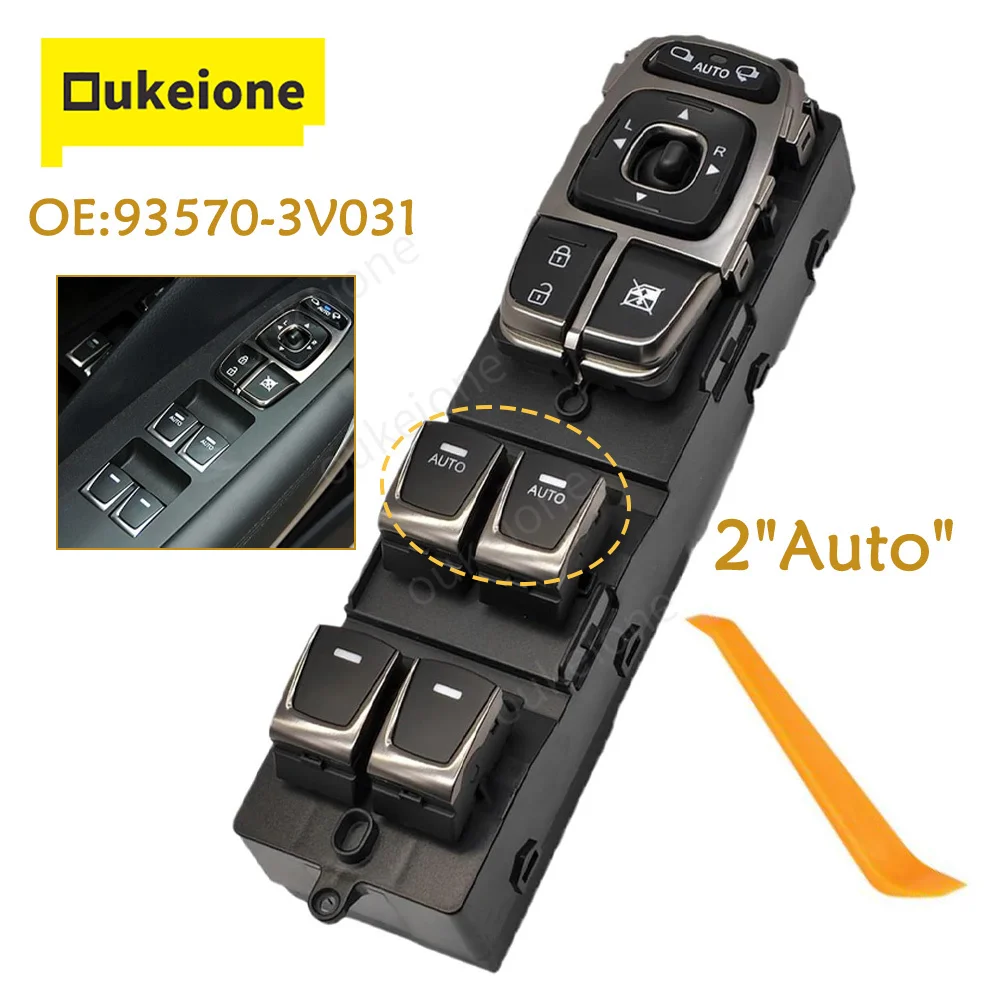 

93570-3V031 935703V031RY для Hyundai Azera Grandeur 2011-2015, левая кнопка управления стеклоподъемником (главный переключатель)