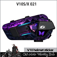 Vimoto V10x/S Helmet Sticker 2pcs Valorant Game Themed Bluetooth Headset Universal Film Decoration Motorcycle Helmet Accessories