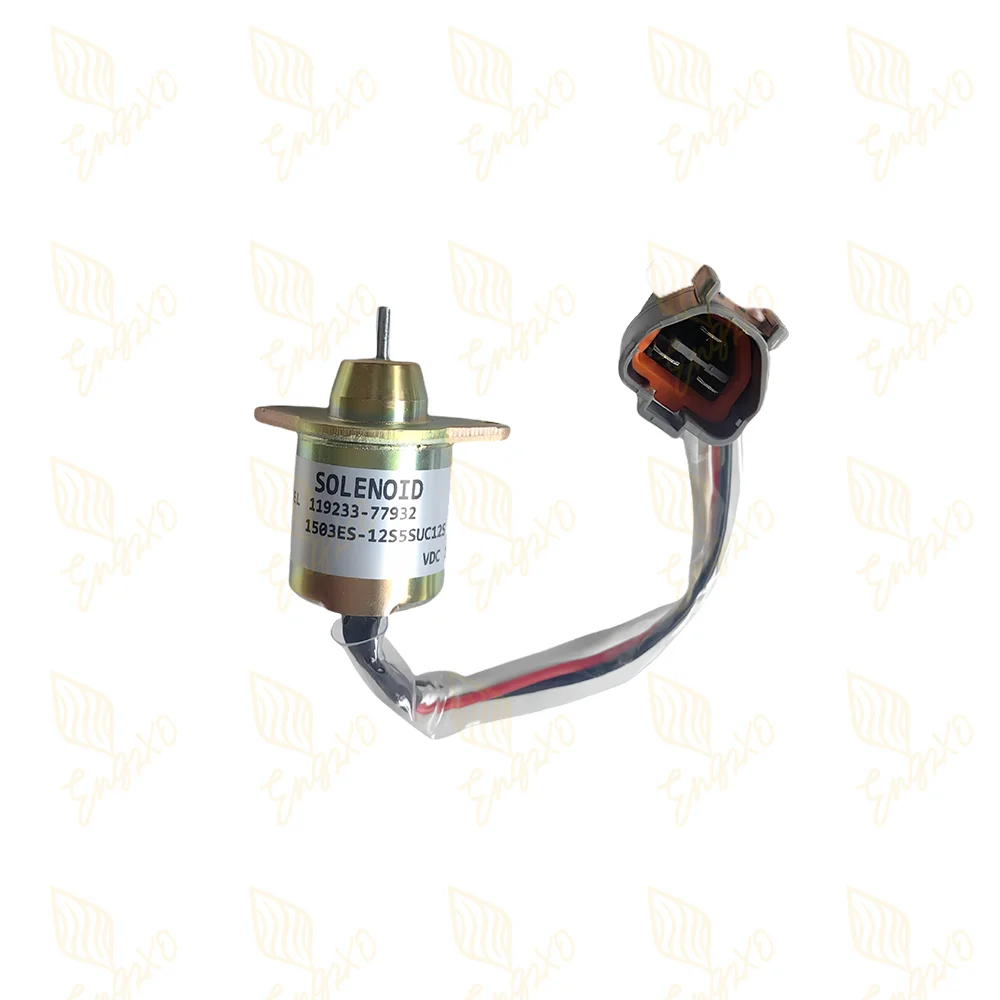 119233-77932 1503ES-12S5 Solenoide de Corte de Combustível 12V 24V para Woodward M806808 para Deere 790 990 2020 Motor Yanmar 3TNE84 12VDC