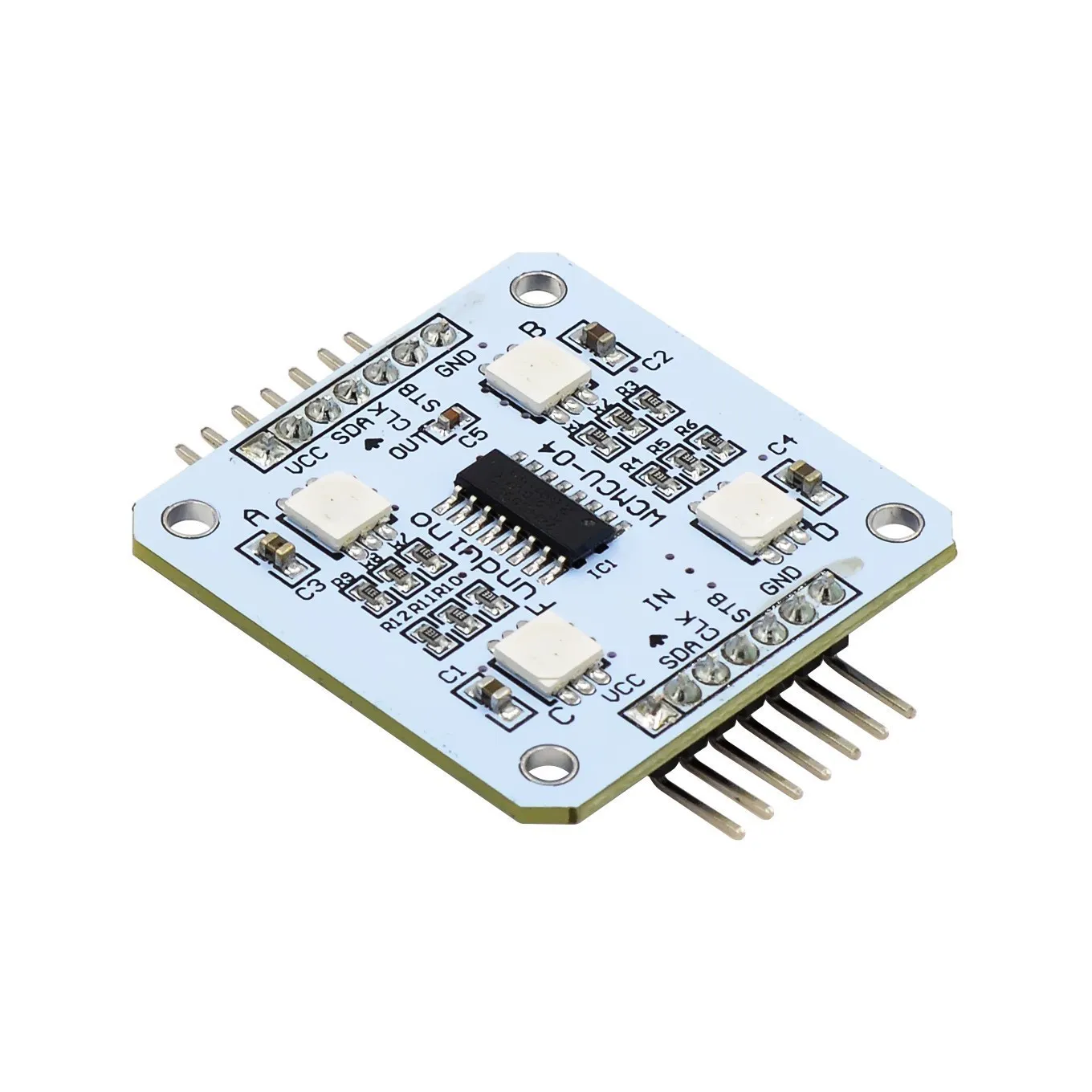 White RGB module 74HC595 controls 4 RGB LED display 5V for Arduino MCU